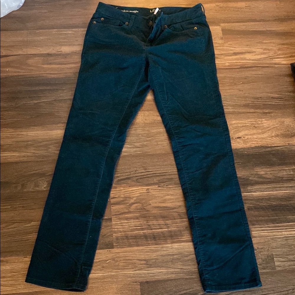 LOFT Green Straight Leg Classic Style